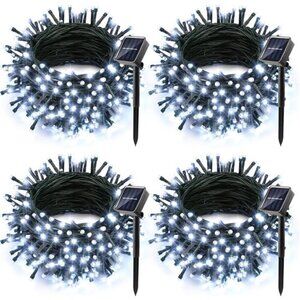 Solar Christmas Lights Outdoor 400 LED String Lights 8 Modes Waterproof Fairy